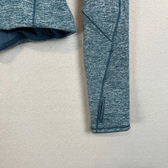 LULULEMON Always Alert 1/2 Zip Rulu Cropped Pullover Size 2 Long Sleeve Blue - Picture 5 of 9